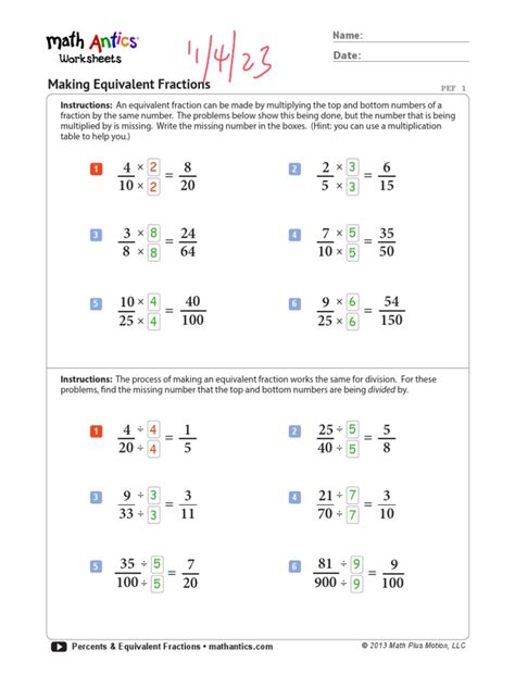 mathantics|free printable math antics.